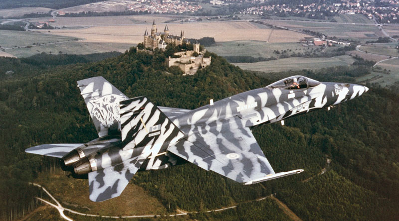The Tiger Meet special paint CF-18 over Germany