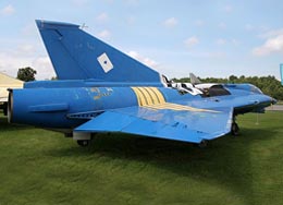 A blue Draken with a winged skull