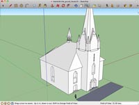 a church in a 3D-program