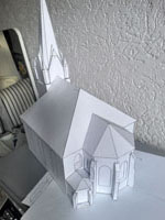 a white church model