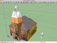 a church in a 3D-program