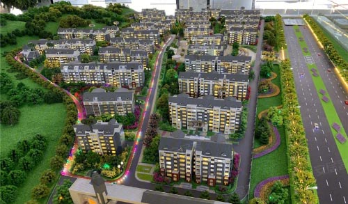 model of the myrtle pavillions community