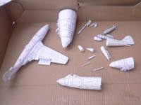 many small fuselage parts