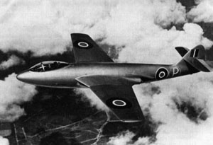 The Hwaker P.1040 in flight