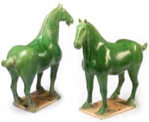 Tang time horse sculptures