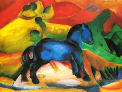 Franz Marc's The little blue horse.'